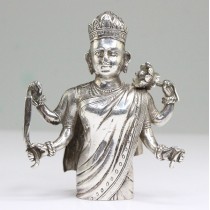 RAR : statueta hindusa "Lakshmi". argint masiv. manufactura. India